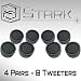 High Performance 500W Super High Frequency Mini Car Tweeters - 4 Pairs
