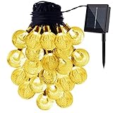 ieGeek LED50球 LEDイルミネーションライト ソーラーLEDストリングライト 光センサー内蔵 ８パターン点灯コントローラ付きLED電飾 省エネ/長寿命/高輝度/防水IP64 フェアリーライ