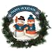 Miami Dolphins 22 Snowman Christmas Wreath - NFL Football