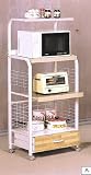 All new item Microwave kitchen cart white metal frame
