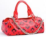 Lux de Ville HI JINX Tote- Red with Black Spades