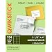 QwikStik by Compulabel Shipping Labels for Laser and Inkjet Printers, 3.33 x 4 Inches, White, 134 Sheets per Box (6 Labels per Sheet) (320062)