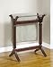 Blanket Rack with Beveled Edge Posts and Fluted Feet in Merlot Finish