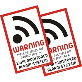 Two Alarm Window Stickers - Security Stickers for your home or business