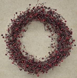 om - Wreath - 20 Country Berry Pips Burgundy