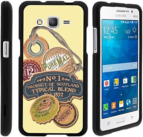 Galaxy Grand Prime Case, Stylish Personalized Protective Snap On Hard Case Phone Protector for Samsung Galaxy Grand Prime SM-G530H, SM-G530F (Cricket) from MINITURTLE | Includes Clear Screen Protector and Stylus Pen - Whisky Bottle Cap