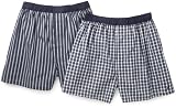 Nautica Men's Woven Baring Stripe & Plaid 2-Pack Boxer Gift Set