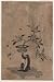 Poster Print of Artwork showing a monkey sitting on a bamboo mat with right hand rais...