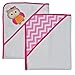 Neat Solutions Applique Print Interlock Knit Terry Hooded Towel Set, Owl, 2-Count