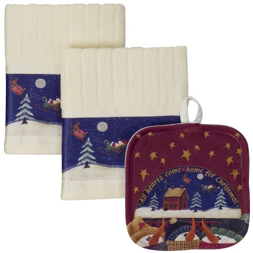 cover of Primitive Snowmen 3-pc. Kitchen Textiles Set