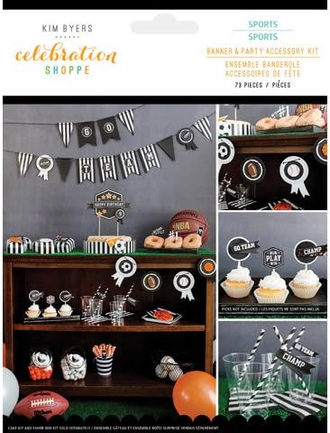 Celebration Shoppe Sports Banner and Party Accessory Kit - 73 pieces