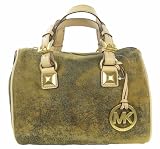 Michael Kors Grayson Small Leather Satchel, Distressed Mocha