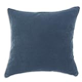 Chooty Rainmaker Self Backed 17 by 17 Knife Edge Synthetic Down Like Fiber Pillow, Navy