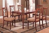 7 Piece Dining Table Wood Finish