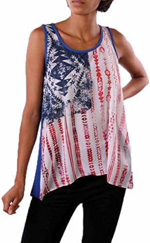 The Texas Cowgirl Women's American Flag Tank Top Large