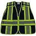 Petra Roc BLVM-PSV-REG BLVM-PSV ANSI Non-Rated/Lime Green Contrast Expandable Breakaway Vest, Small/X-Large, Navy Blue Mesh