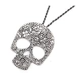 Fashion vintage big skull Pendant With Chain