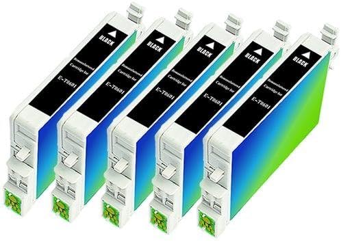 Inkforever 4 only black Pack Ink Cartridges for Epson T060 Stylus C68, C88, C88+, CX3800, CX3810, CX4200, CX4800, CX5800F, CX7800
