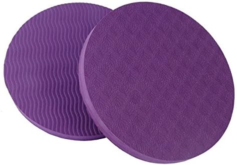Purvis Yoga Workout Support for Protecting Knee Wrist Elbow Pad, Yoga Mats for Women Man Kids Children (Pack of 2) (Purple)