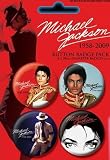 Michael Jackson 4 Button Collectors Pack Red