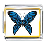 Exotic Blue Butterfly Pugster Photo Italian Charms