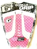 Gorilla Grip Delta Surfboard Traction Pad Pink and White