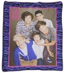 One Direction Purple Zebra Print Flee...