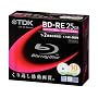 TDK �^��p�u���[���C�f�B�X�N 25GB BD-RE(�J��Ԃ��^��p) 2X �z���C�g���C�h�v�����^�u�� 5mm�P�[�X 10���p�b�N BEV25PWA10S