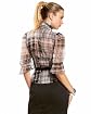 Plaid Ruffle 3/4 Sleeve Shirt Product Image