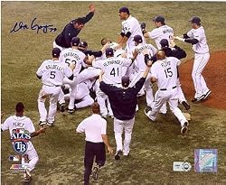 Matt Garza Autographed / Signed ALCS Celebration 8x10 Photo MLB Authenticated