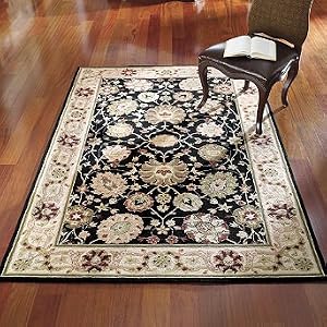Peony Blooms Wool Area Rugs - 8' Round - Frontgate