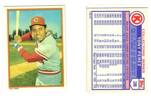 Topps Glossy Tony Perez Cincinnati Reds Baseball Card
