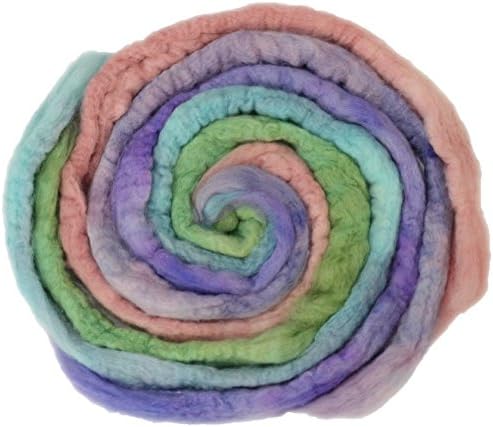 Frabjous Fibers Lambs Tail In A Nutshell Color Gradient Spinning Fiber (Blue-Faced Leicester, Tourmaline)
