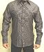 English Laundry Breathe Elegant Charcoal Striped Embroidered Shirt Medium - 3XL
