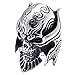 KONOV Large Biker Men's Gothic Casted Skull Stainless Steel Ring, Black Silver