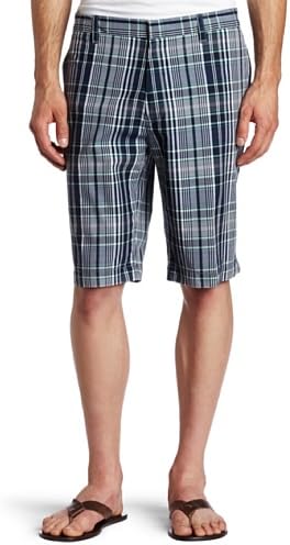 Kenneth Cole New York Men's Flat Front Plaid Short