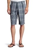 Kenneth Cole New York Mens Flat Front Plaid Short,Sailor Blue Combo,33