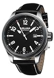 Golana - TE130-1 - Montre Homme - Quartz - Analogique - Bracelet Cuir Noir