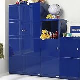 from Izziwotnot Izziwotnot Skyline 2 Door Wardrobe, High Gloss Blue