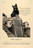 1936 Ad Chevrolet Motorcars Duncan Dhu Scottish Terrier - Original Print Ad