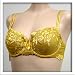  : Venus 2 Pack Gold Yellow Sheer Full Cover Bra #0063 sz 34B