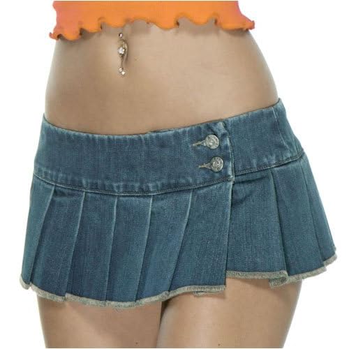Forplay Pleated Jean Skirt