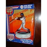 DAVID JUSTICE / ATLANTA BRAVES 1995 MLB Stadium Stars Starting Lineup Deluxe 6 Inch Figure with Atlanta-Fulton County Stadium Display Base