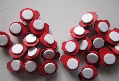 12pcs 14mm*19mm Cartoon Beetle Sponge Stickers Ladybug Self Adhesive Wooden Handicrafts