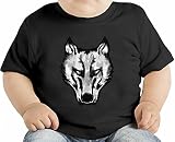 Angry Wolf オーガニックベビーTシャツ 6-12 Months