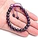 Jovivi 8MM Amethyst Birthstone Gemstones Healing Power Crystal Macrame Adjustable Beaded Bracelet, Unisex