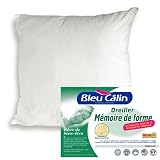 Oreiller memoire de forme memofill 65x65cm bleu calin