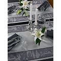 Sander OUTLET Jacquard Tischlaeufer 50x140 BAROQUE Silber/Grau/Platin (Fb. 21)