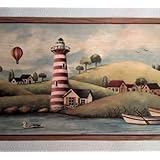 Lighthouse Wallpaper Border - Tan MCB5301