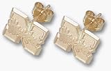 Nebraska Cornhuskers 3/8 N Huskers Post Earrings - 10KT Gold Jewelry